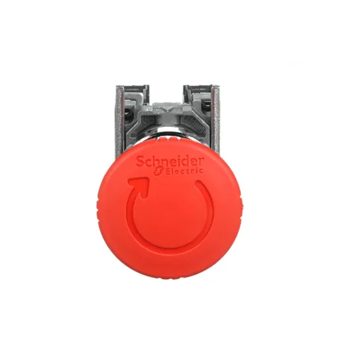 Schneider Electric XB4BS8445 Harmony, emergency stop, latching turn release, red, 40 mm, 1 NC and 1 NO — Switches & Modular Apparatus