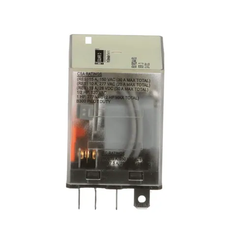 Schneider Electric 8501RSD44V53 Relay, Type R, plug in, miniature, 1HP at 277VAC, 15A resistive at 120VAC, 14 blade, 4PDT, 4NO, 4NC, 24VDC coil — General Accessories