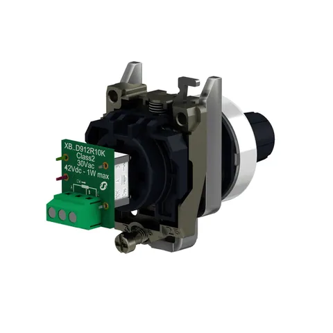 Schneider Electric XB4BD912R100K Complete potentiometer, Harmony XB4, metal, 22mm, 100K — Proximity & Inductive Sensors