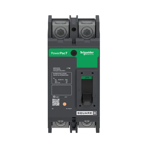 Schneider Electric QDL22150 Circuit breaker, PowerPacT Q, 150A, 2 pole, 240VAC, 25kA, lugs, thermal magnetic, 80% — Akcesoria ogólne
