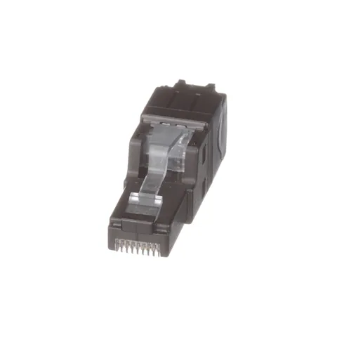 Panduit FP6X88MTG-X RJ45 Cat 6A UTP Field Term Plug, 22-26 AWG, Black — Connectors & Plugs
