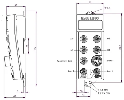 Balluff BIS01FJ Multi-frequency RFID processors (BIS V) — General Accessories