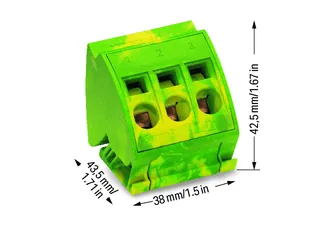 Wago 812-110 Ground busbar terminal block; for (10 x 3) mm busbars; CAGE CLAMP®; 16,00 mm²; green-yellow — General Accessories