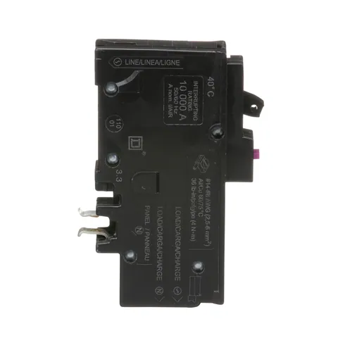Schneider Electric HOM115PDF Mini circuit breaker, Homeline, 15A, 1 pole, 120VAC, 10kA AIR, combo ARC/ground fault, plug on neutral, plug in, UL — Accessori generali