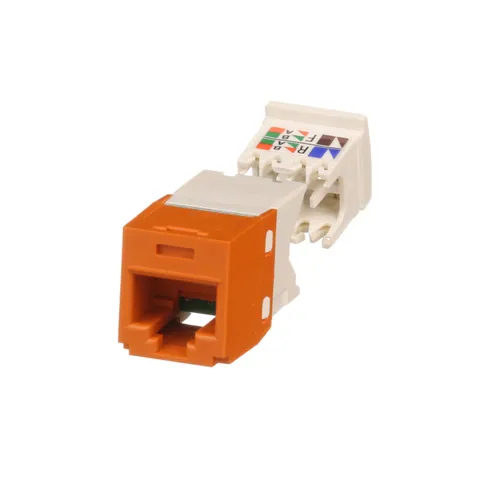 Panduit CJ688TGOR UTP RJ45 Cat 6 TG Jack Module, Orange — General Accessories