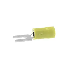 Panduit EV10-10FB-Q Loose Piece Fork Terminals, Yellow, Vinyl, 1/5" Stud, 12-10 AWG — Accesorios generales