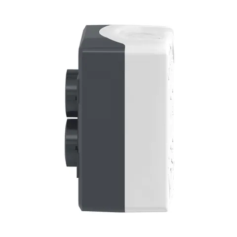 Schneider Electric XALD222 Control station, Harmony XALD, XALK, plastic, dark grey lid, 2 flush push buttons 22mm, marked UP ARROW DOWN ARROW, 2NO — Switches & Modular Apparatus