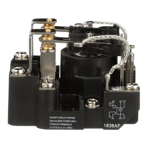 Schneider Electric 8501CDO16V53 Power Relay, Type C, 2 hp, 30A resistive at 300VAC, DPDT, 2 normally open and 2 normally closed contact, 24VDC coil — Accesorios generales