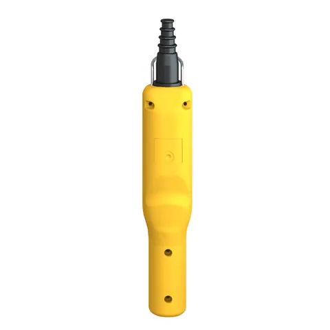 Schneider Electric XACA2053 Pendant control station, Harmony XAC, plastic, yellow, pistol grip, 2 push buttons with NO+NC, 1 emergency stop NC — HMIs & Industrial PCs