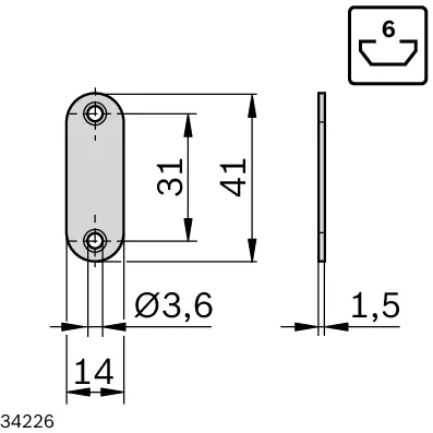 Bosch Rexroth 3842558323 MAGNETIC CATCH 6