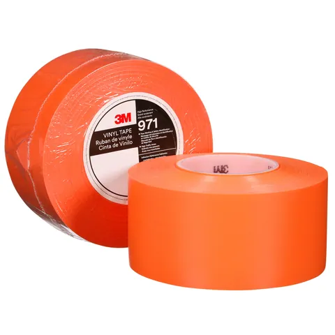 3M 7100260043 Durable Floor Marking Tape 971, Orange, 3 in x 36 yd, 17 mil, 4 Rolls/Case, Individually Wrapped Conveniently Packaged — General Accessories