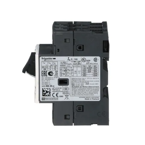 Schneider Electric GV2ME16 TeSys Deca Manual Starter and Protector, thermal magnetic circuit protector, push buttons, 9 to 14 A, screw clamp — Power Supplies & Controllers