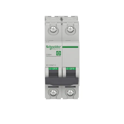 Schneider Electric M9F14206 Multi9 C60H Miniature Circuit Breaker, 2P, 6A, C Curve — Interruttori automatici e fusibili