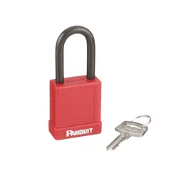 Panduit PSL-8 PSL-8 Short Shackle Padlock, Red, 1.58", PK1 — Narzędzia ręczne i elektronarzędzia