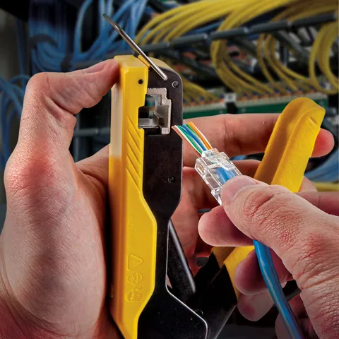 Klein Tools VDV226-005 Data Cable Crimping Tool for Pass-Thru™, Compact — Narzędzia ręczne i elektronarzędzia