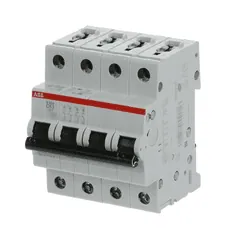 ABB S204-C63 Miniature Circuit Breaker - 4P - C - 63A — Circuit Breakers & Fuses