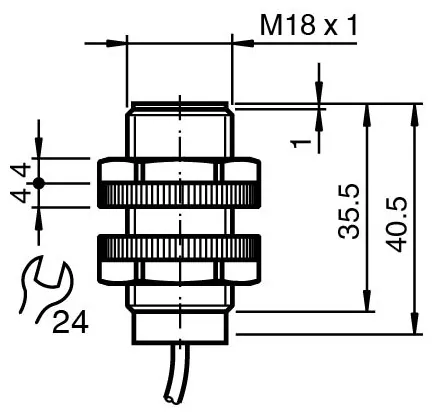Pepperl+Fuchs NJ3-18GK-S1N Inductive sensor — Accesorios generales
