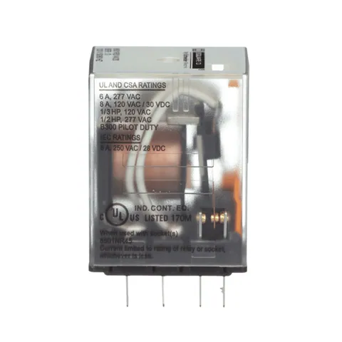 Schneider Electric 8501RS14V20 Miniature Relay, Harmony 8501R, low voltage, hermetically sealed, 4PDT, 14 blades, 8A at 120V AC, coil, 0.5HP at 277V AC, 120V AC, 4NO+ 4NC — General Accessories