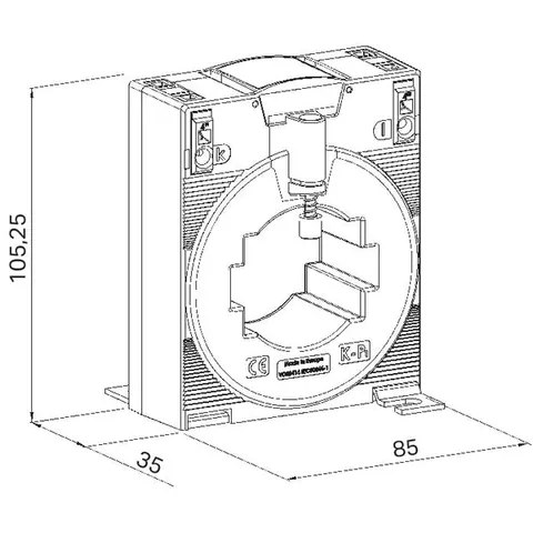 Wago 855-305/100-201 Plug-in current transformer; 100 A / 5 A — Allgemeines Zubehör