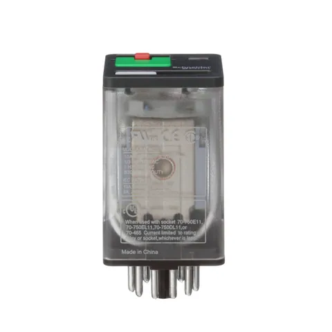 Schneider Electric 750XCXRM4L-48D General purpose relay, SE Relays, 750R, 3PDT, 10A, 48VDC, octal terminal 11 pins, LED clear cover, lock push button — Akcesoria ogólne