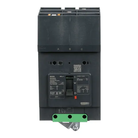 Schneider Electric BGA36050 PowerPacT B Circuit Breaker, 50A, 3 Pole, 600Y/347VAC, 18kA, I-Line, Thermal Magnetic, 80%, ABC — Accesorios generales