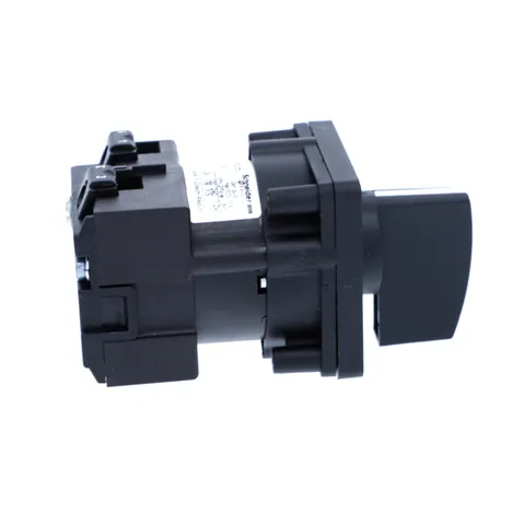 Schneider Electric K1F003MLH Cam ammeter switch, Harmony K, multifixing, plastic,3 positions, position 0, 90°,12A, 45x45mm,metallic legend,marked 0 L1 L2 L3, 35mm black handle — Switches & Modular Apparatus