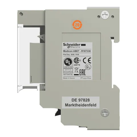 Schneider Electric ABE7R16T330 Sub-base with plug-in electromechanical relay ABE7 - 16 channels - relay 12.5 mm — PLC Systems & Hardware