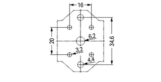 Wago 770-623 Mounting plate; 3-pole; for distribution connectors; Plastic; black — Steckverbinder & Stecker