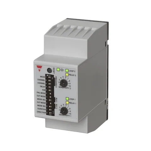 Carlo Gavazzi LDP2PA2DU24 Loop inductance amplifier; Dual channel; Plug-in connection; loop inductance range 20uH-1000uH; adjustable sensitivity 0.01%-1%; Automatic Sensitivity Boost; Manual and Automatic Frequency Tuning; 4 adjustable loop frequency channels; IP30 — Proximity & Inductive Sensors