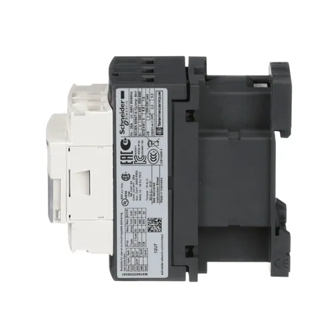 Schneider Electric LC1D12U7 IEC contactor, TeSys Deca, nonreversing, 12A, 7.5HP at 480VAC, up to 100kA SCCR, 3 phase, 3 NO, 240VAC 50/60Hz coil, open — Electrónica y PCB