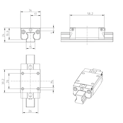 Bosch Rexroth R162211320 High-Precision Ball Runner Block BSHP — Linear Technique