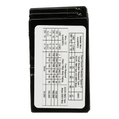 Schneider Electric 9080LBA262104 Power distribution block, Linergy, 2 pole, 1 line, 4 load, 175A Cu, 135A Al, 600V — Accesorios generales