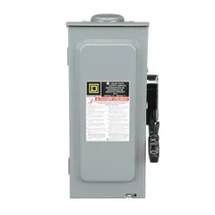 Schneider Electric H221NRB Safety switch, heavy duty, fusible, 30A, 3 wire, 2 poles, 1 neutral, 7.5hp, 240VAC/250VDC, 3R, bolt on hub provision — Akcesoria ogólne