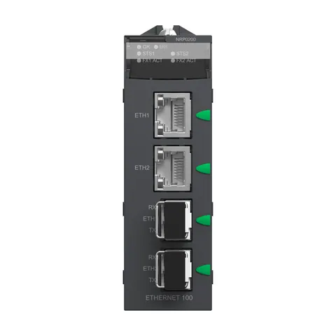 Schneider Electric BMXNRP0200 fiber converter module, Modicon X80, multimode — PLCs