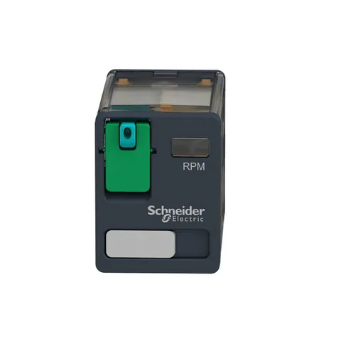 Schneider Electric RPM21BD plug-in relay, Harmony electromechanical relays, 15A, 2CO, lockable test button, 24V DC — Styczniki i przekaźniki