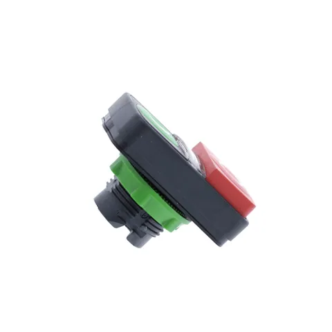 Schneider Electric ZB5AW7L3741 Illuminated double headed push button head, Harmony XB5, plastic, 22mm, 1 green flush I + 1 pilot light + 1 red projecting O — Controllo e HMI