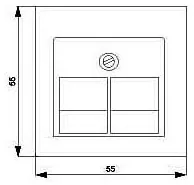 Siemens 5TG1261 DELTA i-system aluminum-metallic Cover plate UAE connection socket sui... — Accessori generali
