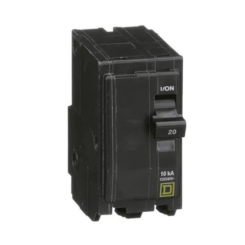 Schneider Electric QO220 Mini circuit breaker, QO, 20A, 2 pole, 120/240VAC, 10kA, plug in mount — Interruttori automatici e fusibili