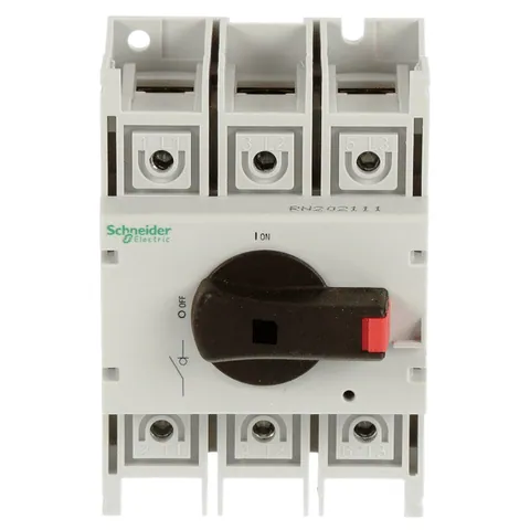 Schneider Electric VLS3P063R2 Disconnect switch, TeSys VLS, body switch, 60A, 40HP at 480VAC, UL98, three phase, 50kA SCCR, size 2, DIN rail mount — Switches & Modular Apparatus