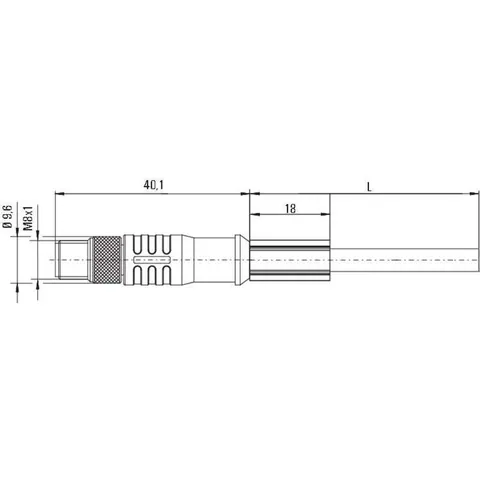 Weidmuller 1906571000 M8 Sensor/Actuator Line 4-Pole 10m — Industriekabel & Leitungen