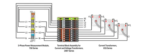 Wago 2007-8873 Compact terminal block; for current and voltage transformers; 6,00 mm²; multicoloured — Reihenklemmen / Klemmleisten