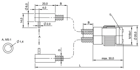 Balluff BFO001P Cylindrical glass fibers with straight and angled optics — General Accessories