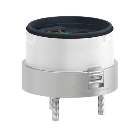 Schneider Electric XVUZ01Q Fixing unit for modular tower lights, Harmony XVU, silver, 60mm, 3 pins direct mounting — Accesorios generales