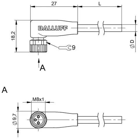 Balluff BCC02MK Sensor cables unshielded — Cables & Connectivity