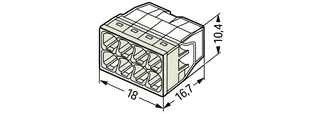 Wago 2273-208 COMPACT PUSH WIRE® Connector for Junction Boxes — Connectors & Plugs