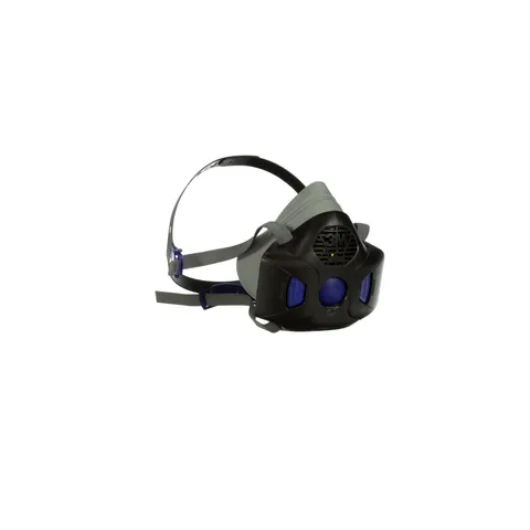 3M HF-802SD Secure Click Half Facepiece Reusable Respirator with Speaking Diaphragm , Medium — General Accessories