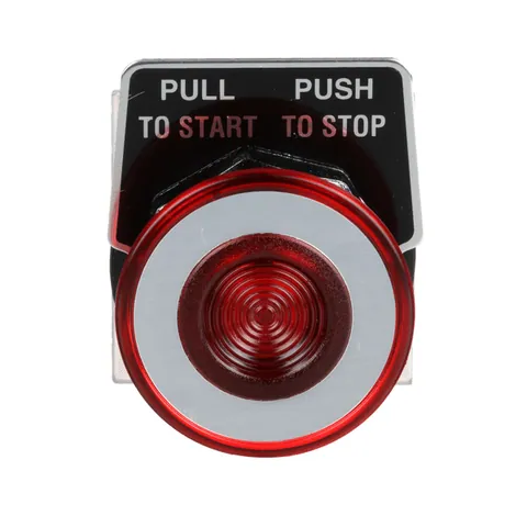 Schneider Electric 9001KR9R 30mm Push Button, Type K, Push-Pull Operator, Red Mushroom Cap (9001KR9R) — Controllo e HMI