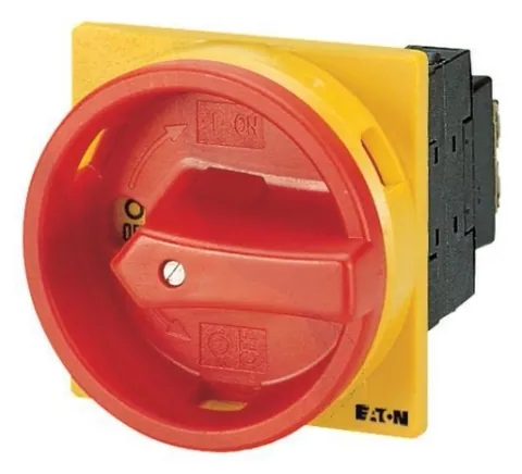 Eaton 008828 T3 Main Switch, 32 A, 3 Pole, 3 Contact Units, Emergency Stop Function — Control & HMI