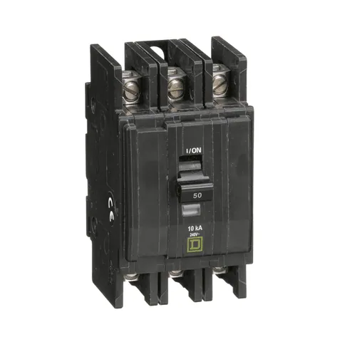 Schneider Electric QOU350 Mini circuit breaker, QOU, 50A, 3 pole, 240VAC, 10kA — General Accessories
