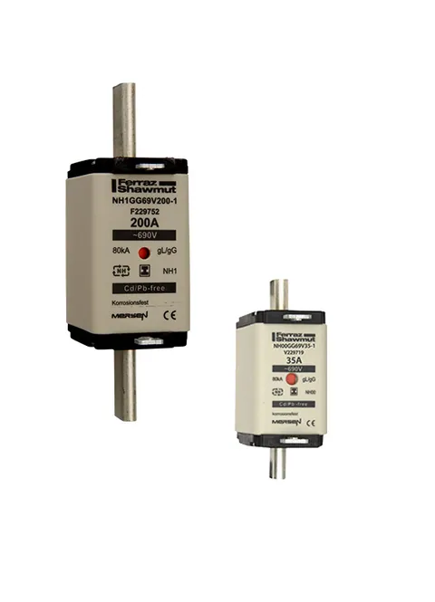 Mersen A229747 NH fuse-link gG, 690VAC, size 1, 63A with double indicator and insulated tags — Accessori generali